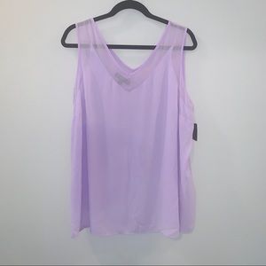 INC International Concepts Plus Size Lavender Tank